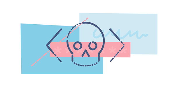 gif illustration of skull outline with arrow on either side